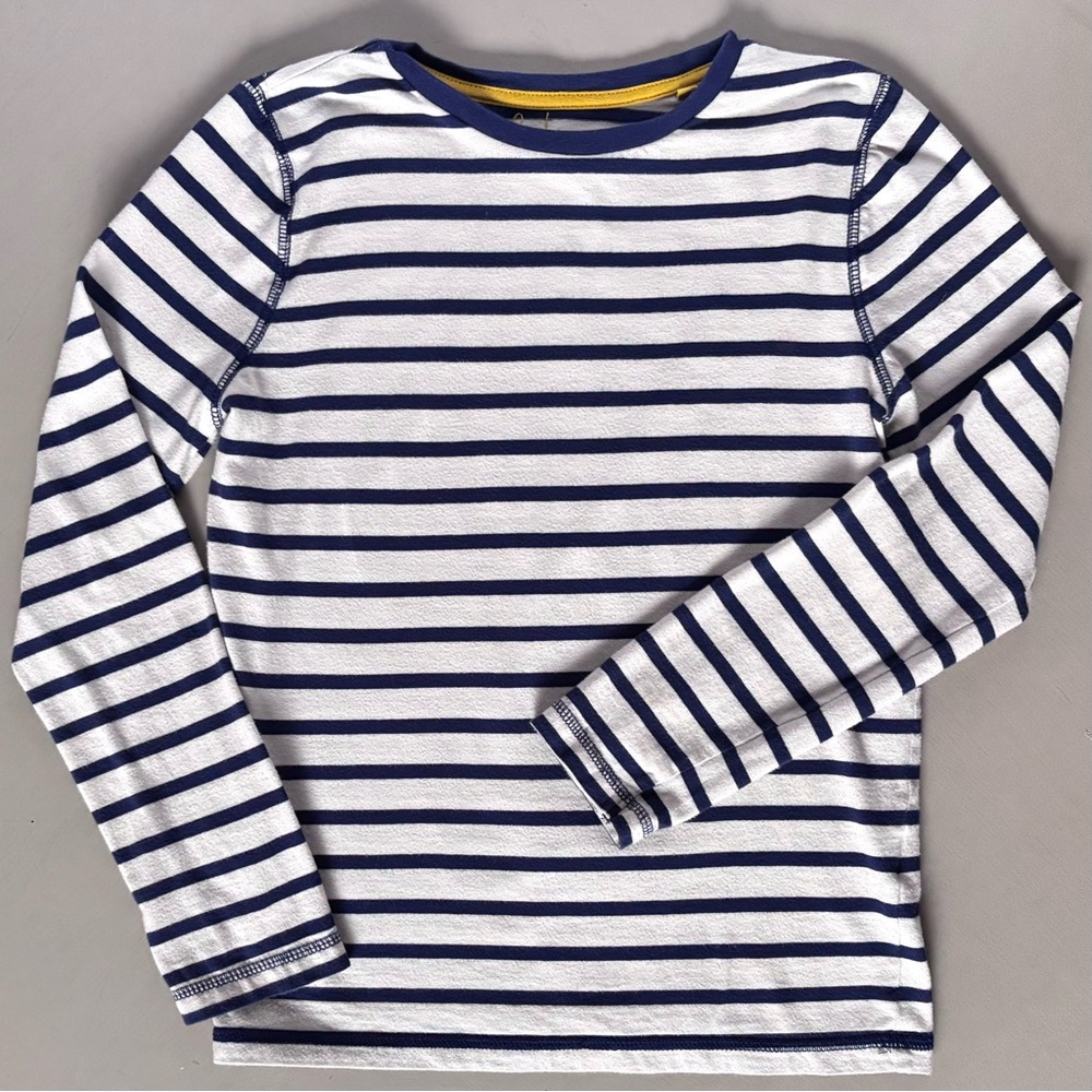 BODEN Breton Classic Nautical Striped Crew Neck Pullover Long Sleeve Tee